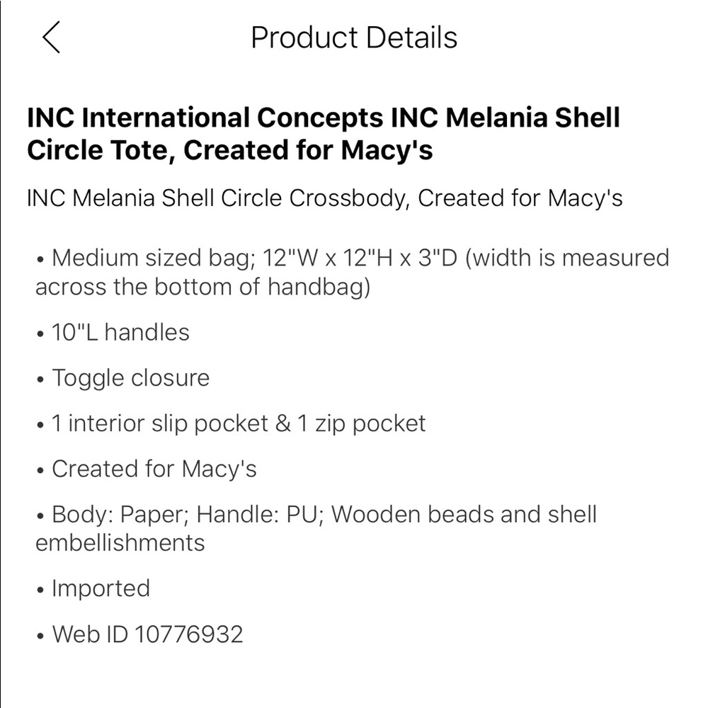 INC Shell Circle Tote - Picture 2 of 3